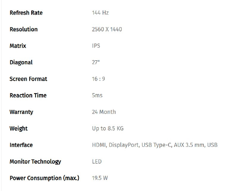 Asus Monitor 27 ProArt PA278CGV 5