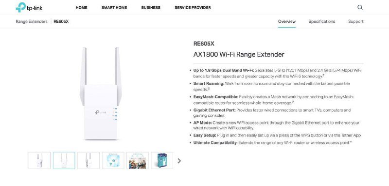 Усилитель Wi-Fi сигнала TP-LINK RE605X 3