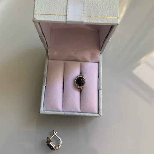 Серебряные серьги, цепочка