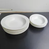 Тарелки, емкости, блюдца, стаканчики, поднос, ковшик 6