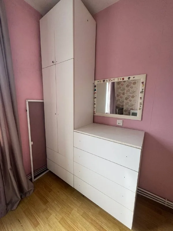 White wardrobe with dresser and mirror 1