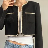 Твидовый укороченный жакет 1
