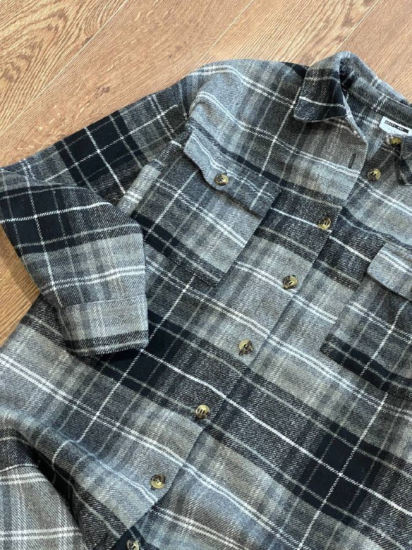 утепленная рубашка в клетку размер S 2