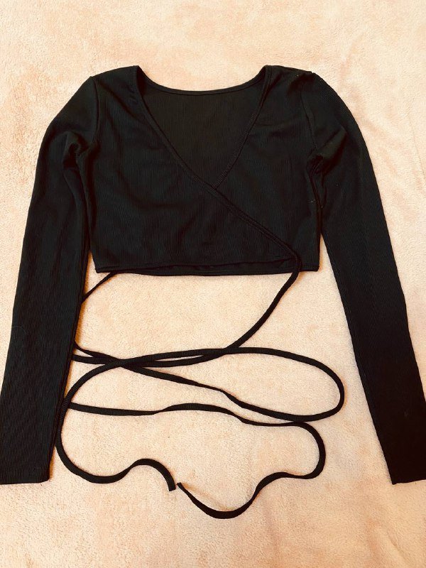 Кофточка топ Entati укороченный на запахе с завязочками Размер S