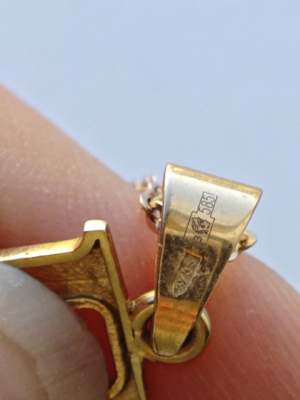 Золотые кольца, цепочка, кулон, серьги 5