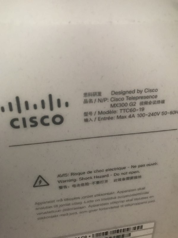 CISCO TELEPRESENCE MX300 G2 4