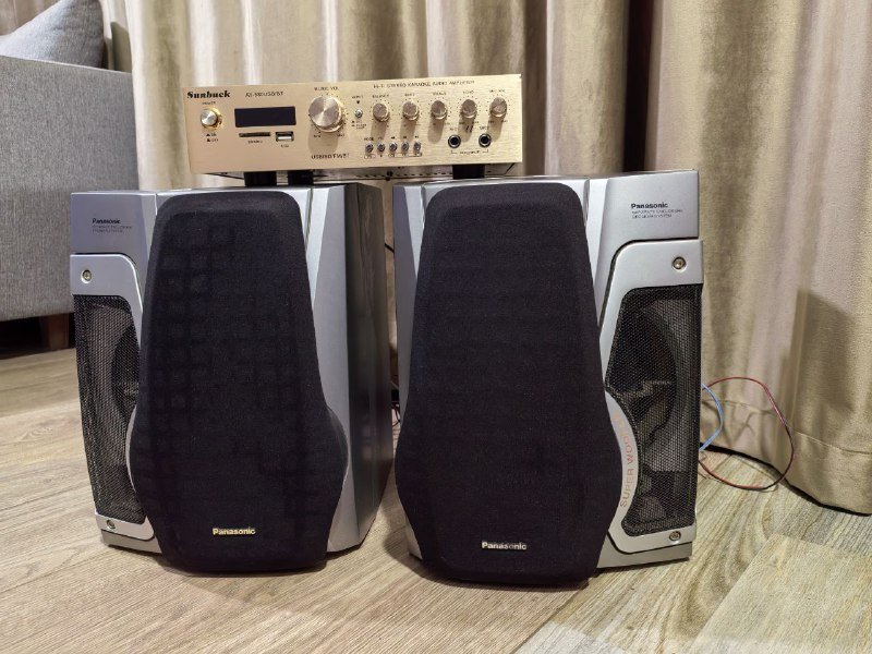Колонки Panasonic и усилитель Sunbuck 8-канальный