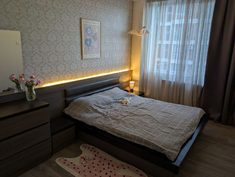 Квартира с двумя спальнями и балконом в аренду 3