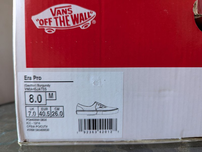 Кеды Vans Era Pro Supreme Jean Paul Gaultier, размер 40.5 EU 7