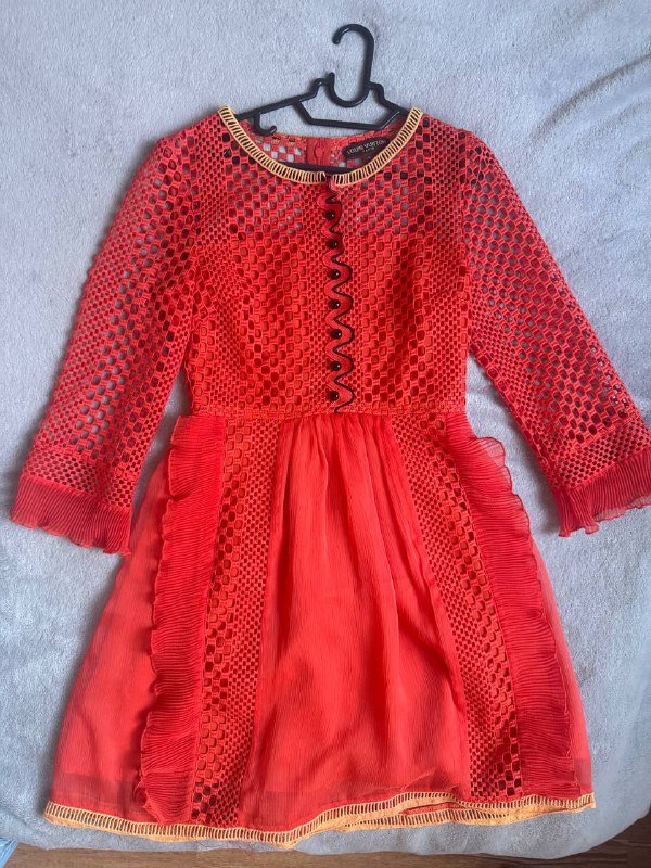 Платье коралловое, S