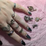 Серебряные украшения, кольца, подвески, серьга 1