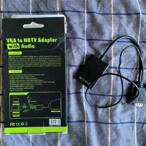 VGA to HDTV adapter with audio