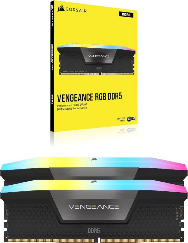 CORSAIR Vengeance RGB DDR5 RAM 128GB (2x64GB) 6400MHz