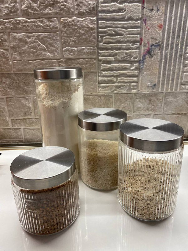 Половник, набор трубочек, стакан, банки, миска, рейл для полотенца 4