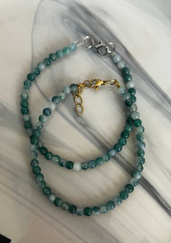 Ожерелья и браслеты из натуральных камней, серебра и стали 2