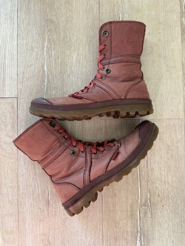 Ботинки кеды берцы Palladium baggi из натуральной кожи