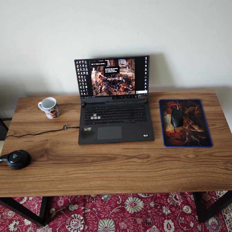 Стол деревянный с металлическими ножками 5