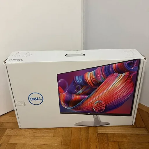 Dell 27 S2721HN monitor, power supply, PC case, monitor arm