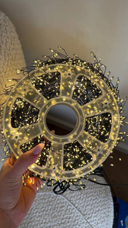 гирлянда хвойная лапка 50м теплый белый 2