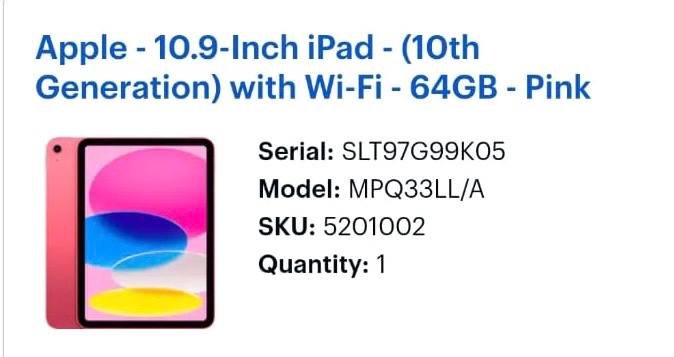 iPad 10 поколения 64Gb 4