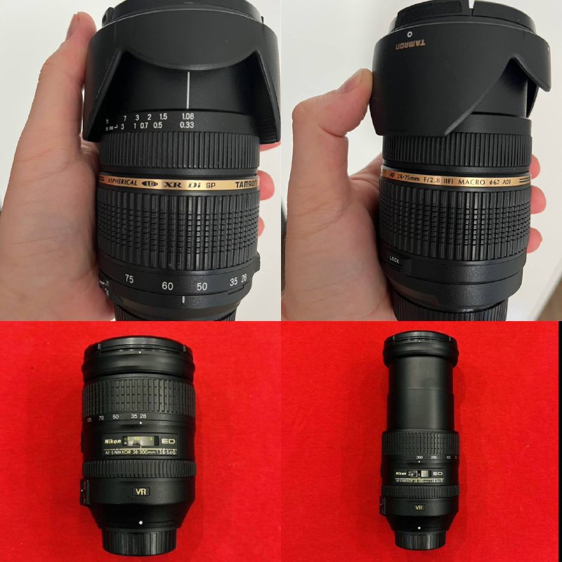 Объективы Tamron 28-75mm и Nikon 28-300mm