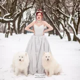 Колье Белые Листья 4