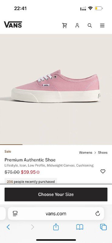 Кеды Vans Premium Authentic Dawn Pink 2