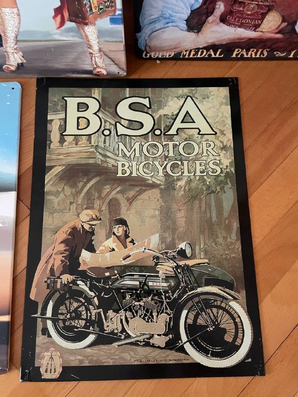 Винтажные металлические постеры, формат А3 3