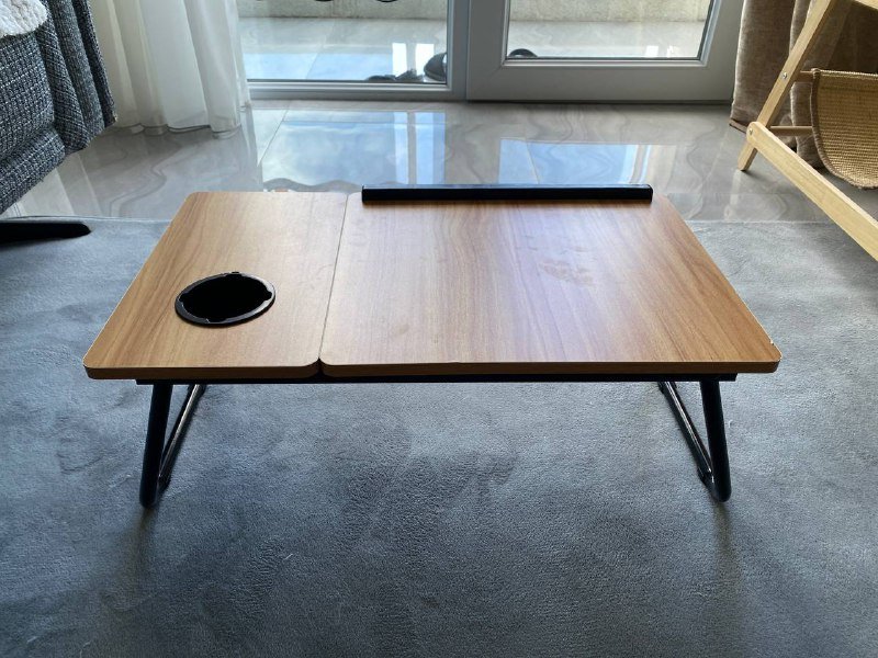 Складной столик для ноутбука с подстаканником