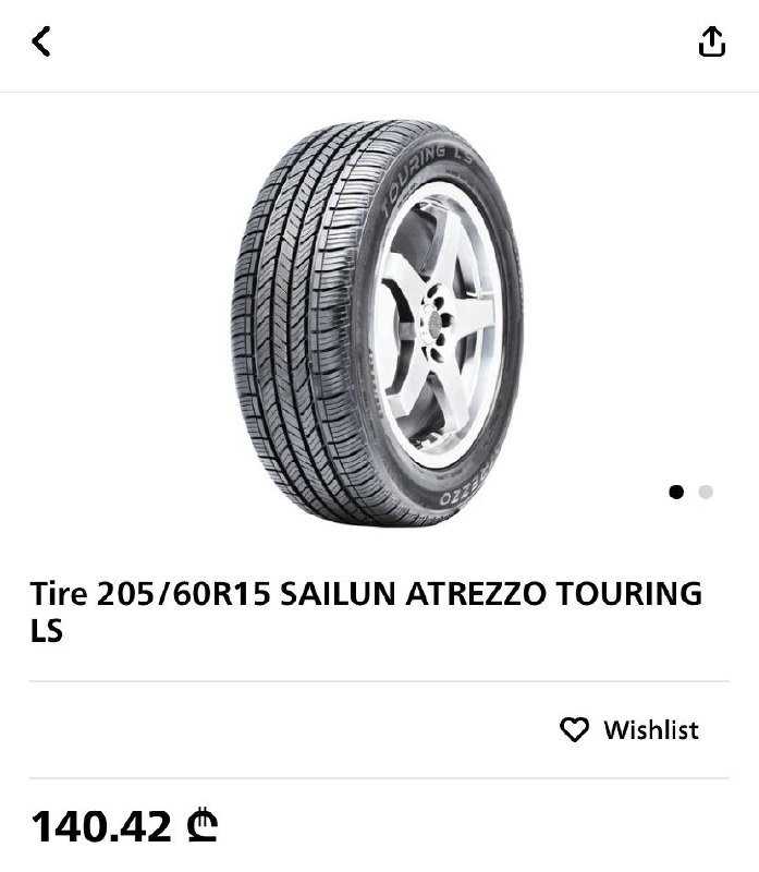 Tire 205/60R15 Sailun Atrezzo Touring LS, two tires