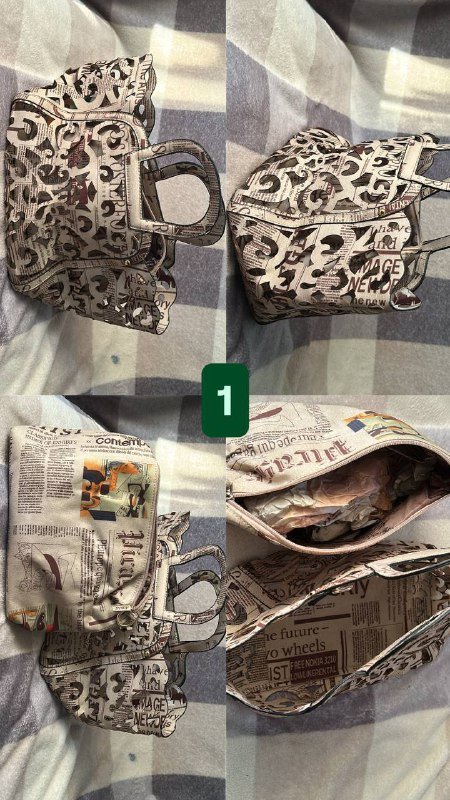 Сумка с принтом газеты, сумка, клатч, косметичка, винтажная сумка diesel