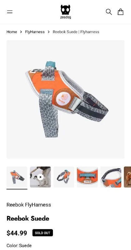 Шлейка Zee.dog x Reebok 1