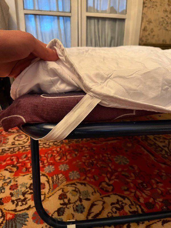 Раскладушка односпальная кровать с матрасом и наматрасником 3