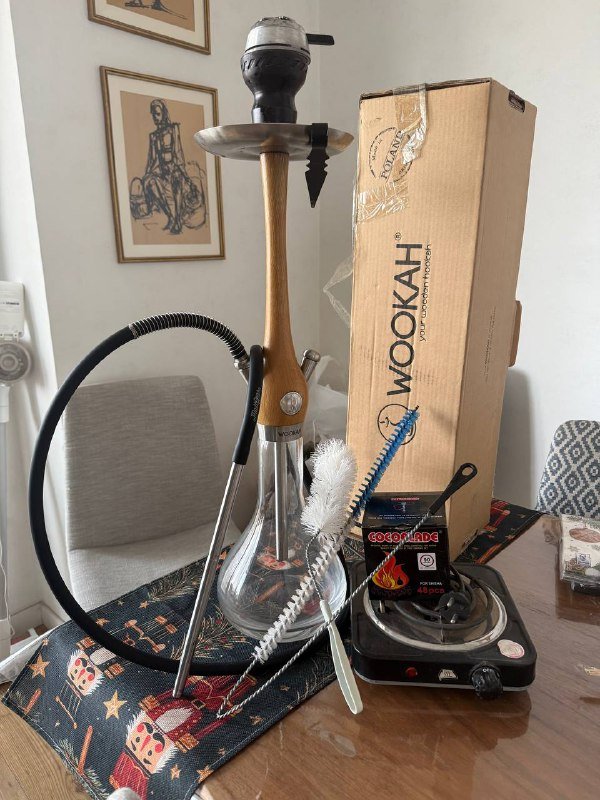 кальян Wookah с электроплитой и щетками