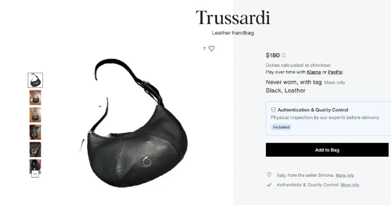 Original Trussardi leather handbag 1
