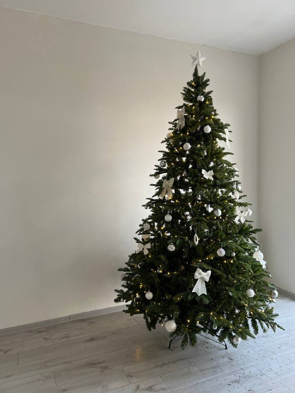 Ёлка H240, гирлянда 500LED, игрушки