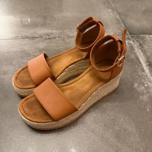 Brown Jean Paul platform sandals
