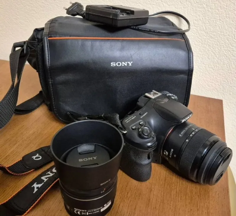 Sony A58 камера с объективами 18-55 и 85 мм 1