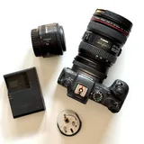 Canon EOS RP фотоаппарат, объективы 24-70 f/4L и 50mm f/1.8, адаптер EF-RF 1