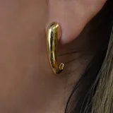 Колье Clover, серьги Knife Edge Hoop, серьги C Hoop, набор серёг 5