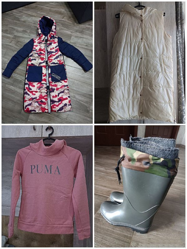 Куртка, женский жилет, худи Puma, резиновые сапоги