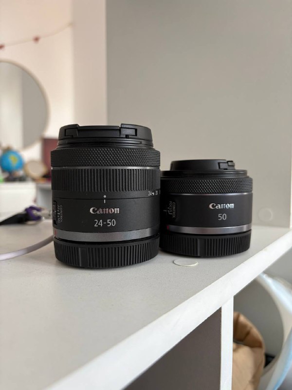 объектив canon rf 50mm f1.8 STM, объектив canon rf 24-50 f4.5-6.3 IS STM