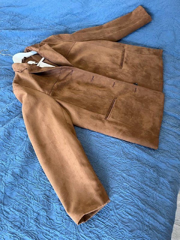 Замшевый пиджак H&M размер L 6