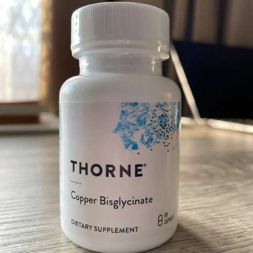 Thorne Copper Bisglycinate, медь, 60 капсул