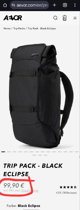 Рюкзак Aevor Trip Pack вместимостью 26-33 литров