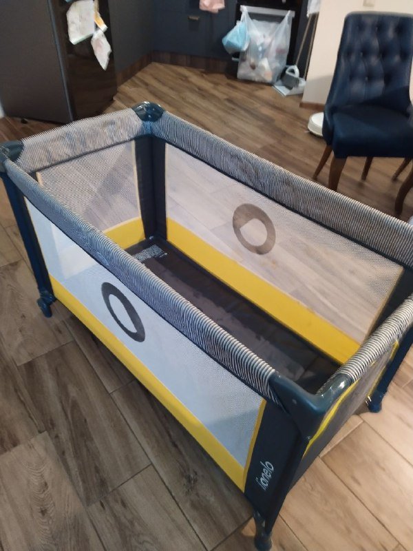 Переносная кроватка-манеж 120х60 см с матрасом 2