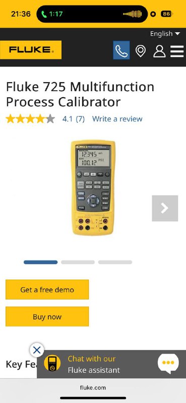 Калибратор процессов Fluke 725 3