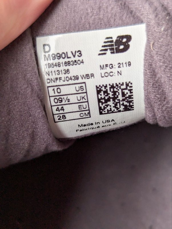 Кроссовки New Balance 990v3 Levi's размер 44 6