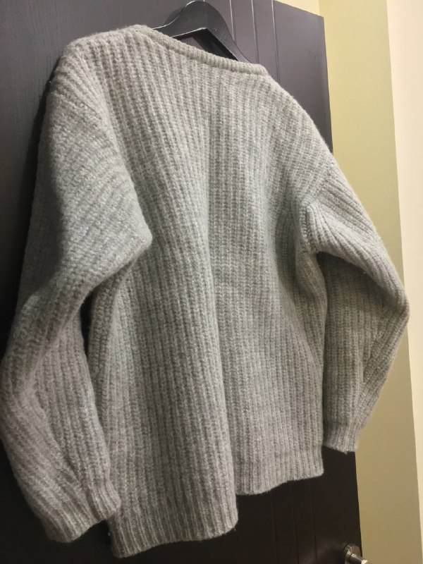 Унисекс серый свитер из шерсти, размер M-L, L-XL 5