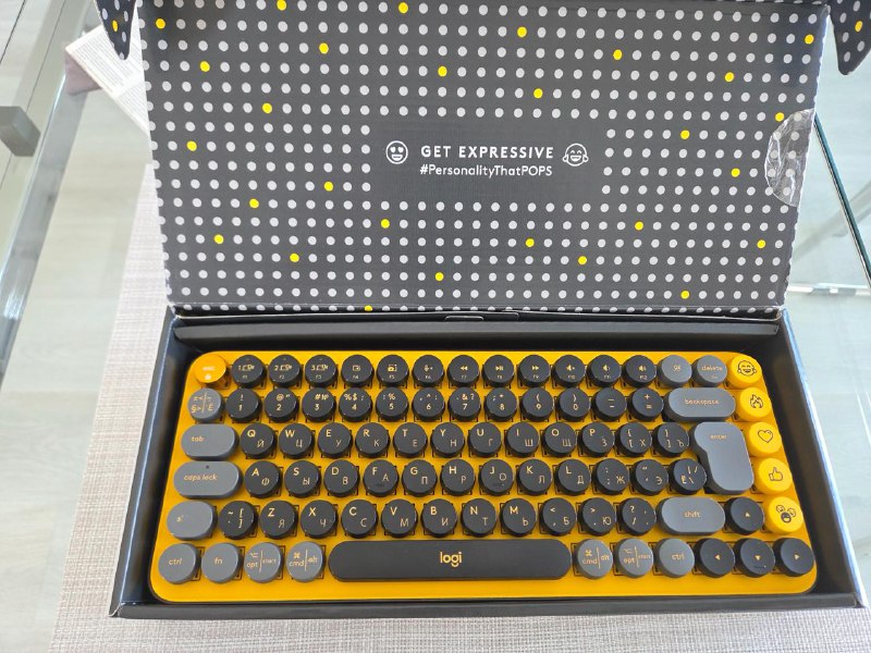 Клавиатура Logitech POP Keys жёлто-чёрная